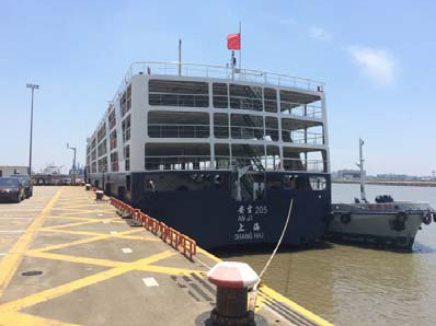 埃塞力帆車輛江海聯(lián)運(yùn)滾裝項(xiàng)目